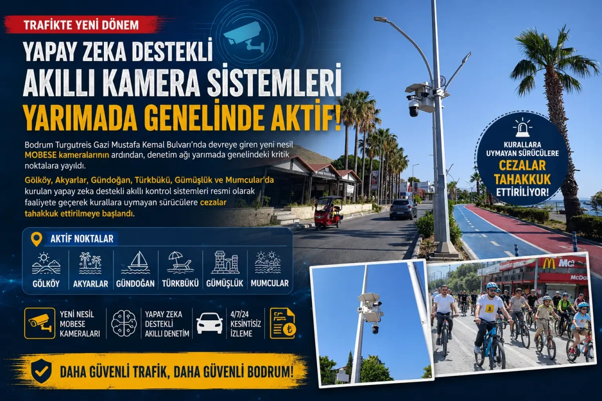 Bodrum’da 6 Mahalle Daha Dijital Takipte: Yeni Nesil KGYS Kameraları Devreye Girdi