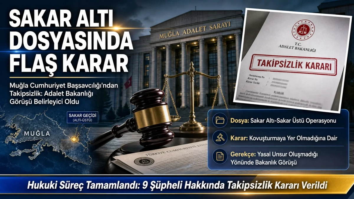 Muğla’da "Sakar Altı-Sakar Üstü" Operasyonunda Hukuki Karar: Başsavcılıktan Takipsizlik