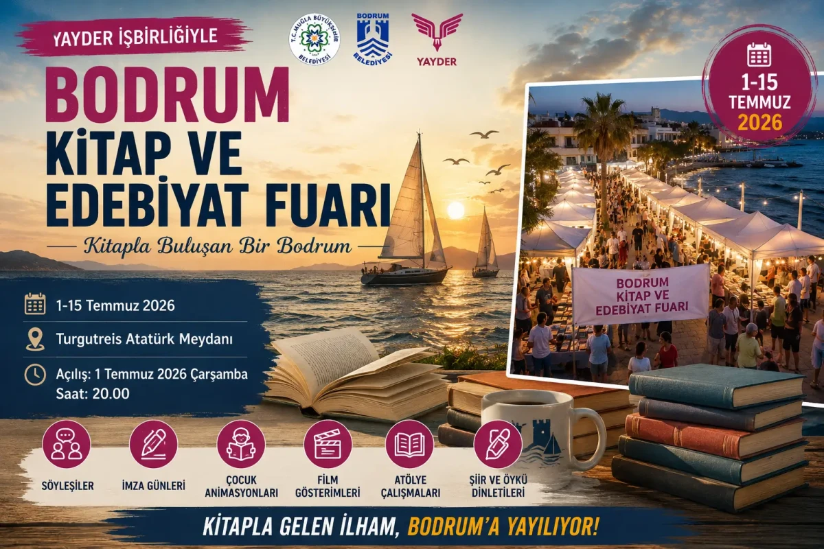 Turgutreis Kitap ve Edebiyat Fuarı Başlıyor: Bodrum Meydanı 15 Gün Boyunca Kültürle Buluşacak