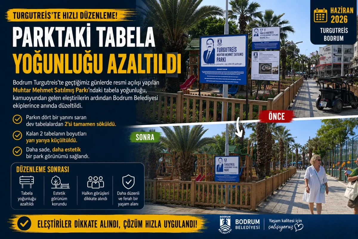 Turgutreis’teki Tabela Kirliliğine Son: Bodrum Belediyesi Eleştiriler Üzerine Harekete Geçti