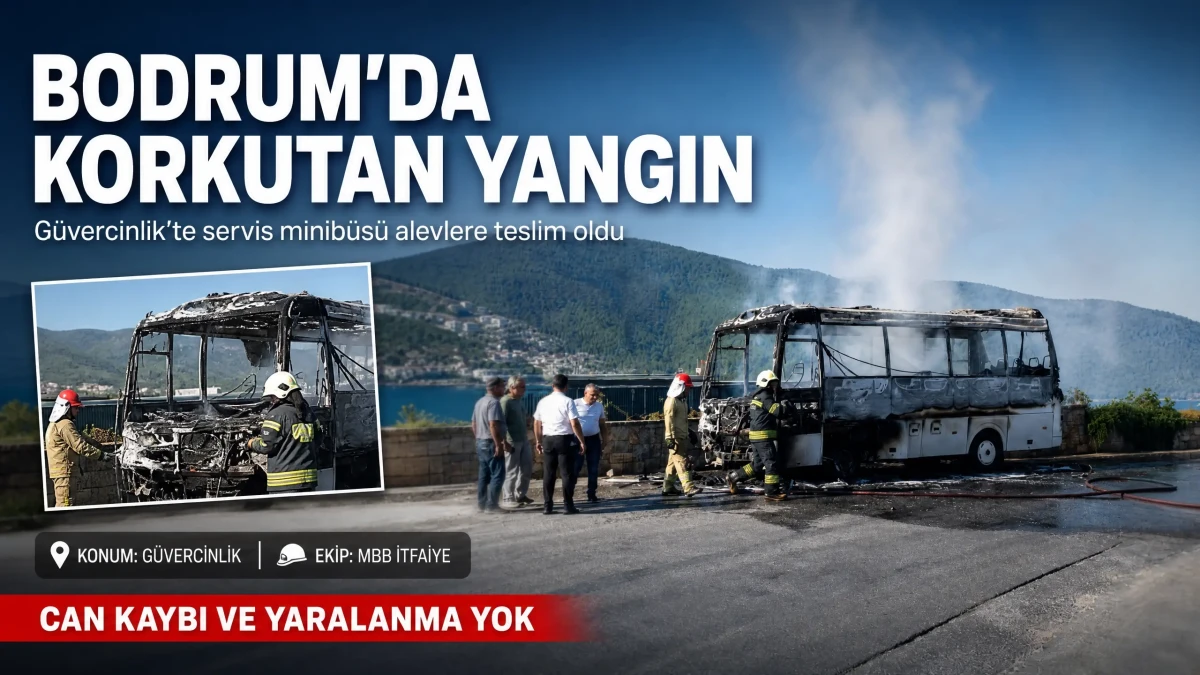 Güvercinlik’te Servis Minibüsü Alevlere Teslim Oldu: İtfaiyeden Anında Müdahale
