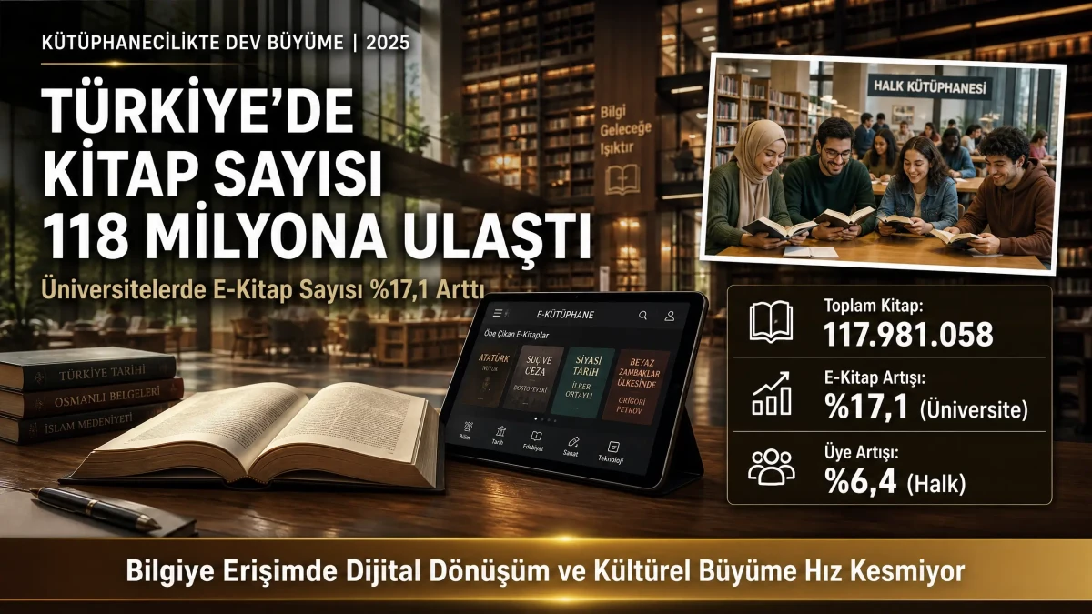 Türkiye’de Kütüphaneler Büyüyor: Kitap Sayısı 118 Milyon Sınırına Dayandı