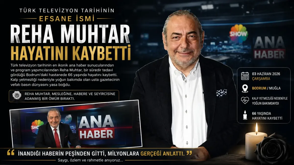 Ünlü Televizyoncu Reha Muhtar Bodrumda Hayatını Kaybetti