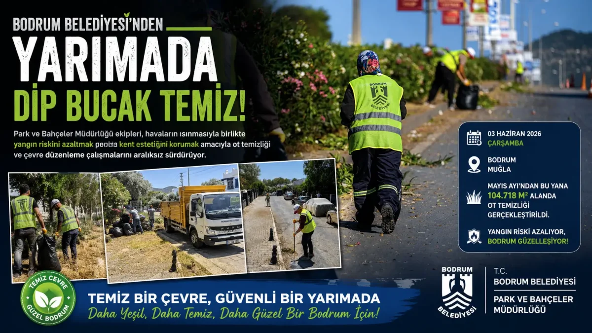Bodrum’da Dev Çevre Seferberliği: Park Ve Bahçeler Ekiplerinden Yangın Önlemi