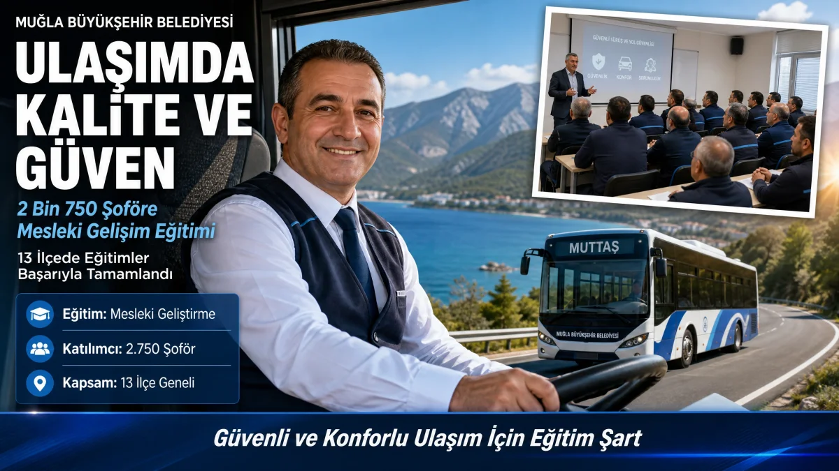Muğla Büyükşehir Belediyesi’nden 13 İlçede Şoförlere Mesleki Gelişim Eğitimi