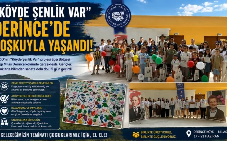 ÇYDD’den Milas Derince Köyü’nde Büyük Şenlik: “Köyde Şenlik Var” Projesi Tamamlandı