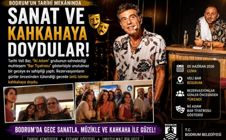 Bodrum Veli Bar’da Bar Tiyatrosu Rüzgarı: "İki Adam" Kahkahaya Boğdu