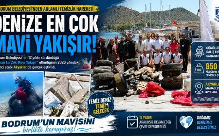 Bodrum’da Mavi Mirasa Sahip Çıkılıyor: Akyarlar’da Deniz Dibi Temizliğinde 850 Kilogram Atık Çıkarıldı