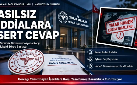 Başlık: Muğla İl Sağlık Müdürlüğü’nden "Asılsız İddialar" İçin Hukuki Süreç Başlatıldı