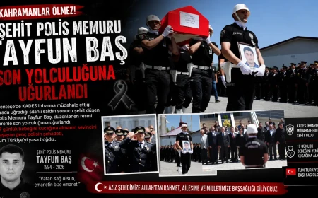Muğla, Şehit Polis Memuru Tayfun Baş’ı Gözyaşlarıyla Uğurladı: “Sen Şehit Oldun Aslan Kocam Benim”