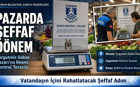 Turgutreis Sebze Pazarı’nda Şeffaf Alışveriş Dönemi: Bodrum Belediyesi’nden Kontrol Terazisi Hamlesi