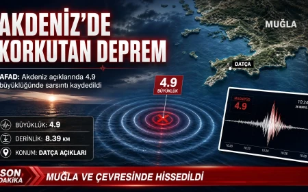 Akdeniz’de Korkutan Sarsıntı: Datça Açıklarında 4,9 Büyüklüğünde Deprem