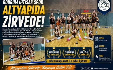 Muğla Voleybolunda Bodrum İhtisas Spor Fırtınası: Sezonu Zirvede Tamamladılar