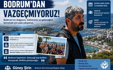 Bodrum Kent Konseyi’nde Başkan Adaylığı: Güney Şirin "Bodrum’dan Vazgeçmiyoruz" Dedi