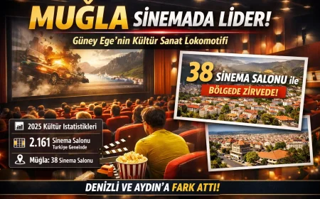 TÜİK Kültür İstatistiklerini Açıkladı: Muğla Sinema Salonu Sayısıyla Bölge Lideri Olup Komşularını Geride Bıraktı