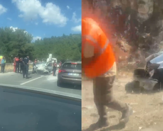 Bodrum Milas Yolunda Feci Kaza: İki Otomobil Kafa Kafaya Çarpıştı 6 Yaralı