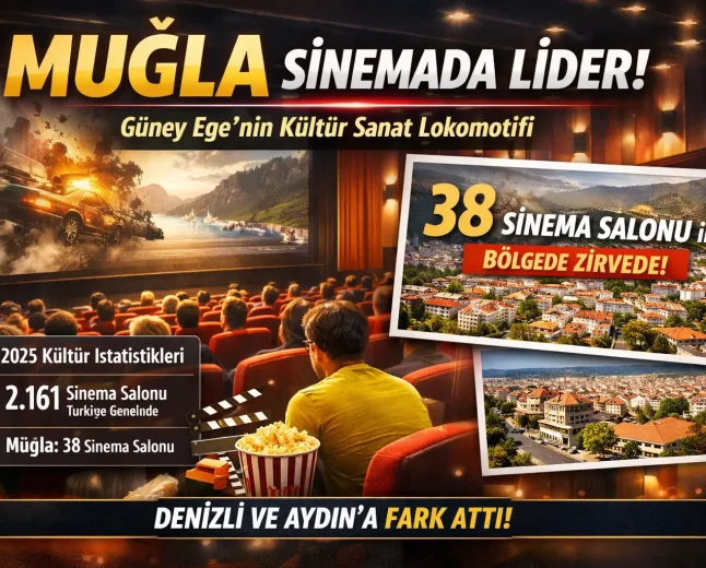 TÜİK Kültür İstatistiklerini Açıkladı: Muğla Sinema Salonu Sayısıyla Bölge Lideri Olup Komşularını Geride Bıraktı