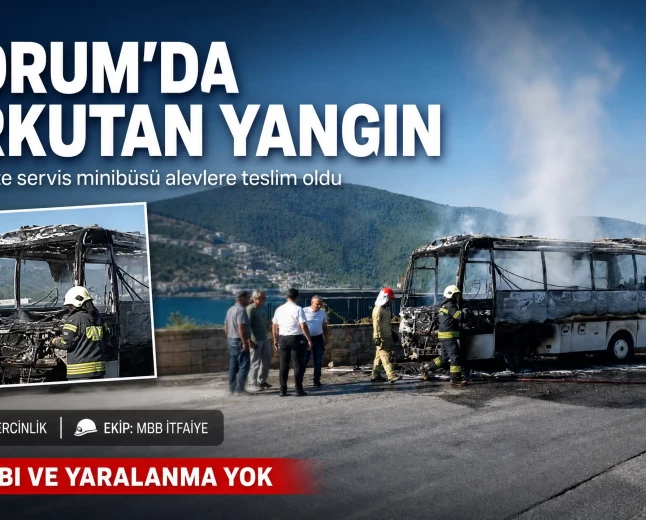 Güvercinlik’te Servis Minibüsü Alevlere Teslim Oldu: İtfaiyeden Anında Müdahale