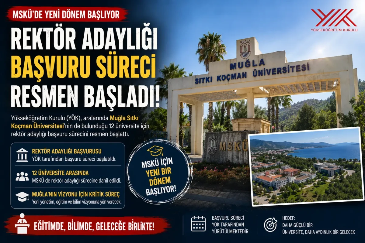YÖK Duyurdu: Muğla Sıtkı Koçman Üniversitesi İçin Rektör Adaylığı Başvuru Süreci Başladı