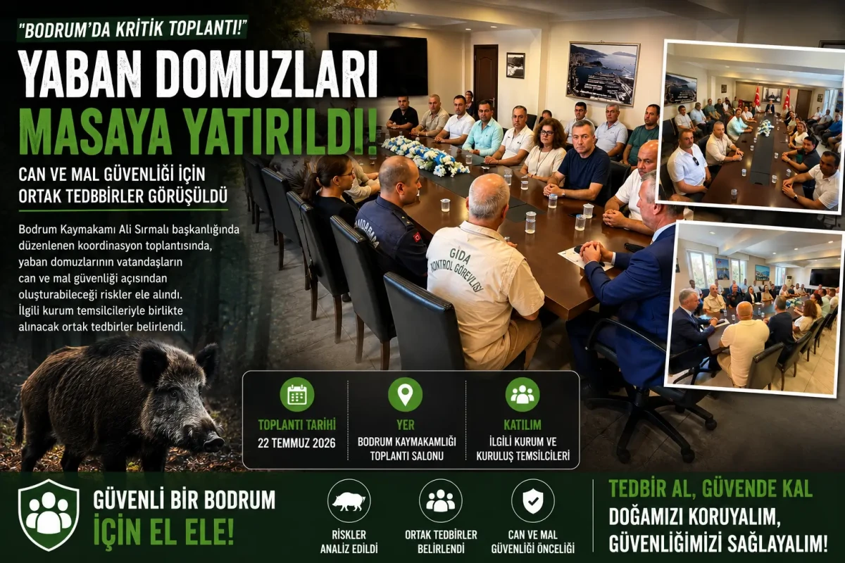Bodrum’da Yaban Domuzu Riskine Karşı Kritik Koordinasyon Toplantısı