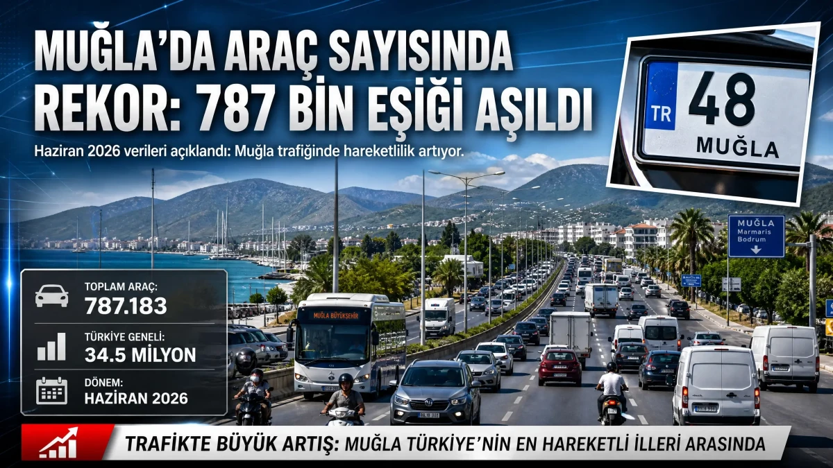 Muğla Trafiğinde Rekor Sayı: Kayıtlı Araç Sayısı 787 Bin Sınırına Dayandı