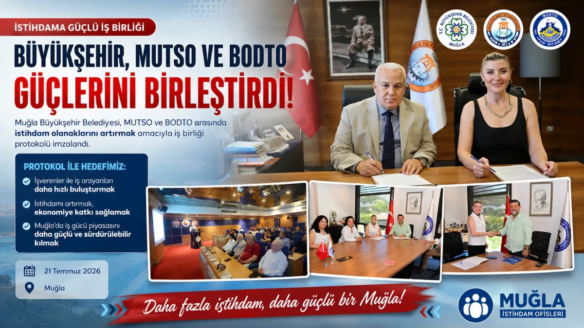 Muğla İstihdam Ofisleri’nden Güçlü İş Birliği: MUTSO ve BODTO ile Protokol İmzalandı