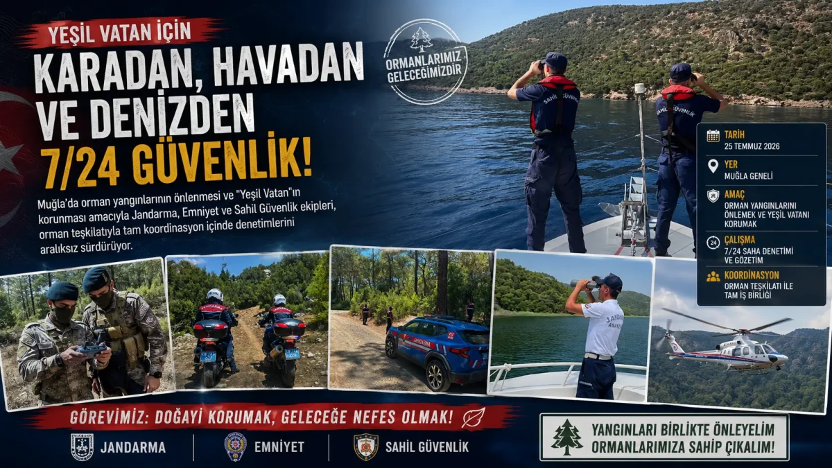Muğla’da Yeşil Vatan İçin 7/24 Güvenlik Kalkanı: Karadan, Havadan ve Denizden Entegre Denetim