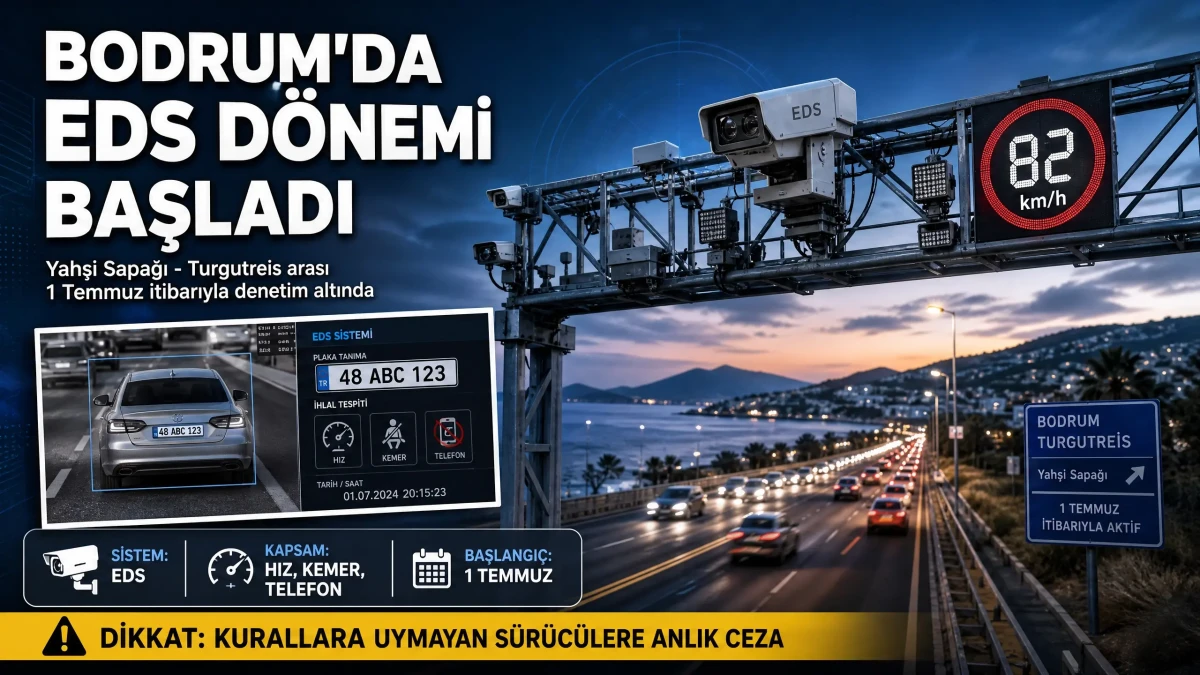 Bodrum’da EDS Dönemi Resmen Başladı: Turgutreis Yolu Artık Denetim Altında
