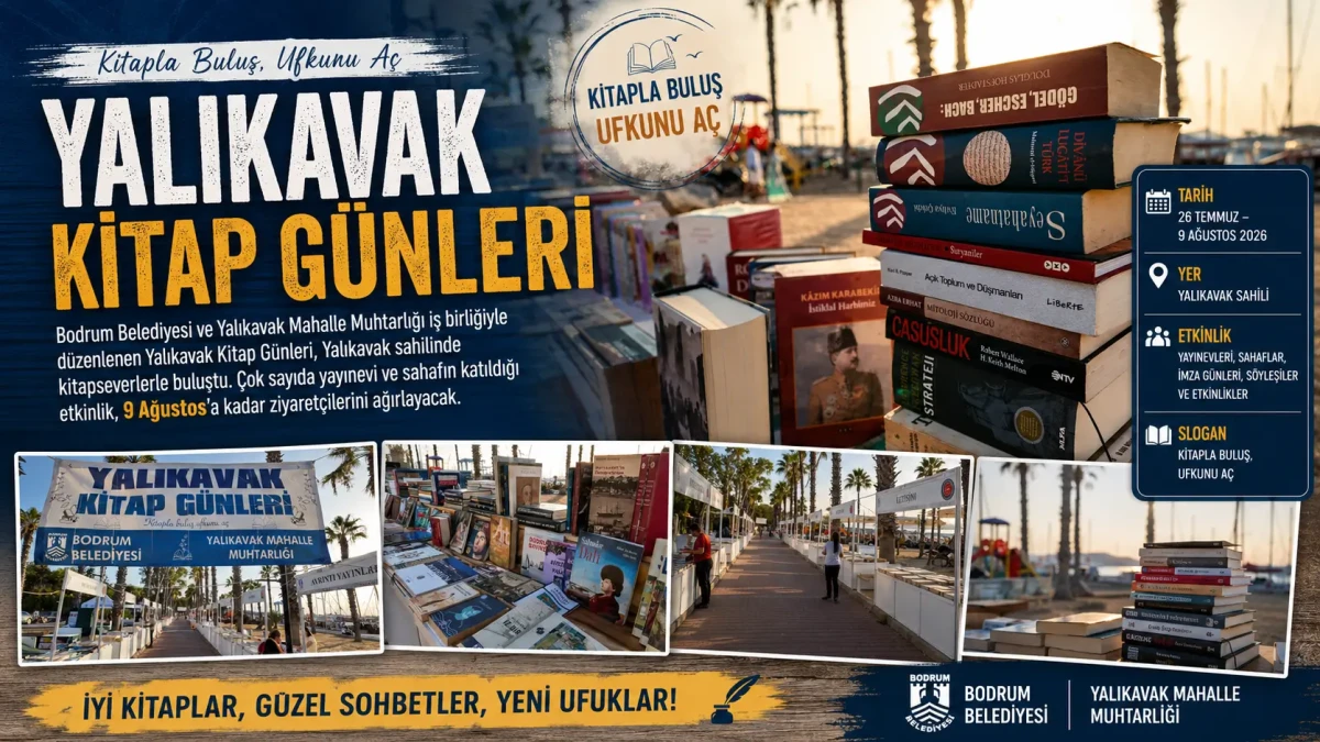 Yalıkavak Kitap Günleri Başladı: Sahilde Edebiyat Şöleni Kitapseverleri Bekliyor