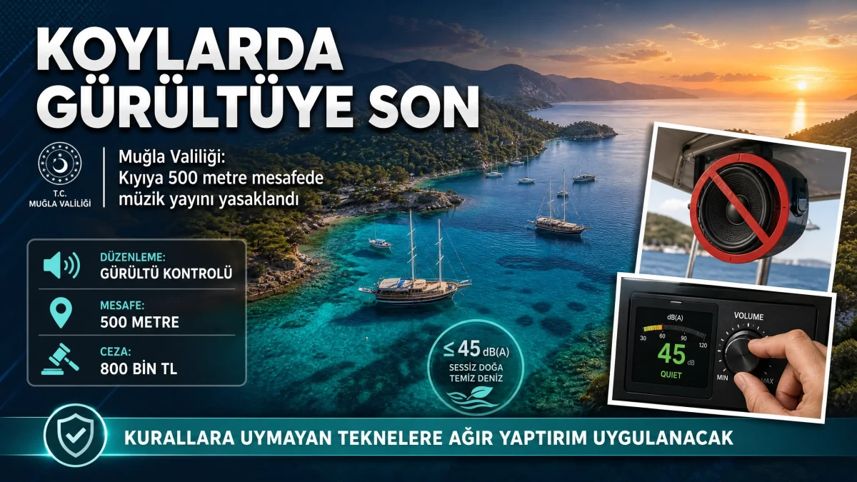 Muğla’nın Mavi Sularında Gürültüye Geçit Yok: Teknelerde Müzik Yasağı Başladı