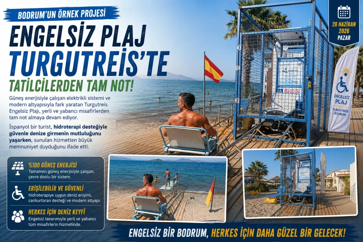 Turgutreis Engelsiz Plajı’na İspanyol Turistten Tam Not: Hidroterapi İçin Tek Adres