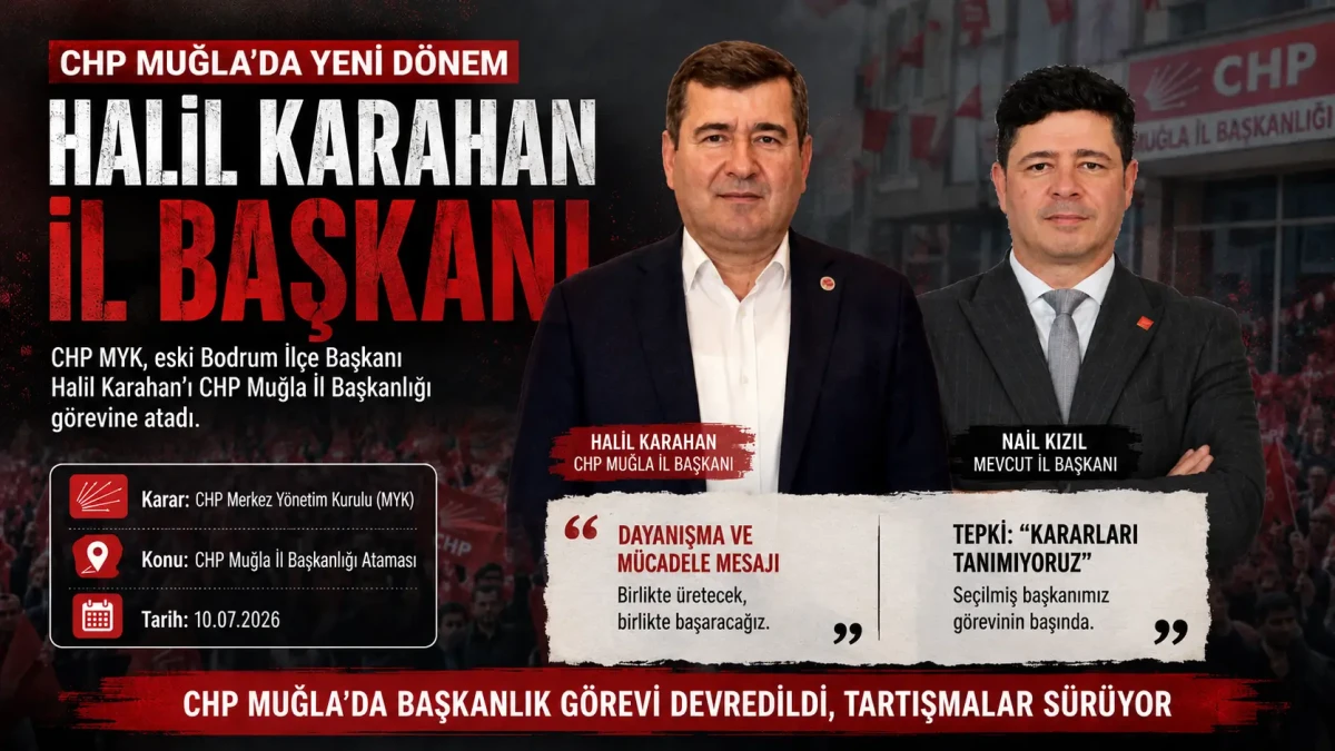 CHP Muğla’da Atama Krizi: Halil Karahan Atandı, İl Örgütü "Tanımıyoruz" Dedi