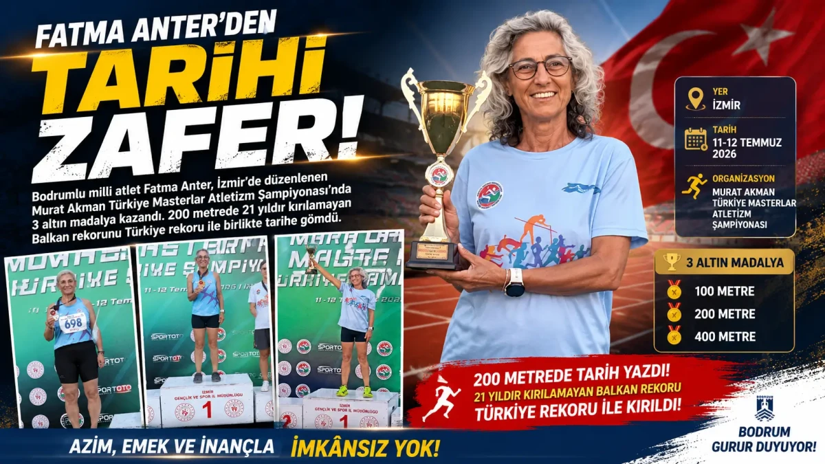 Bodrumlu Milli Atlet Fatma Anter’den Tarihi Rekor: 21 Yıllık Rekoru Geride Bıraktı