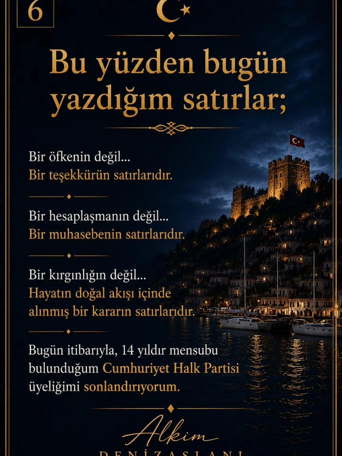 Alkım Denizaslanı’ndan Sürpriz Veda: 14 Yıllık CHP Üyeliğini Sonlandırdı