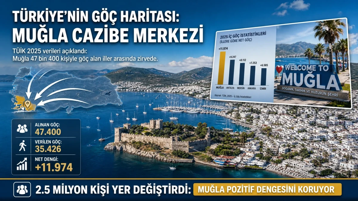 Türkiye’de Göç Hareketliliği: 2025 Verileri İle İller Arası Nüfus Değişimi