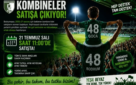 Bodrumspor’da Kombine Heyecanı Başlıyor: 2026-27 Sezonu İçin Satışlar Yarın!