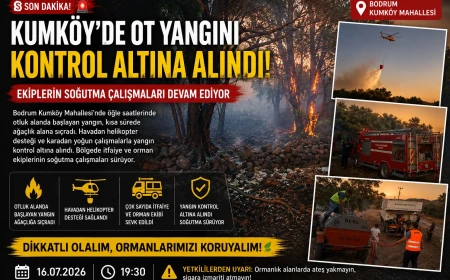 Bodrum Kumköy’de Orman Yangını: Havadan ve Karadan Müdahale İle Kontrol Altına Alındı