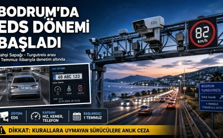 Bodrum’da EDS Dönemi Resmen Başladı: Turgutreis Yolu Artık Denetim Altında