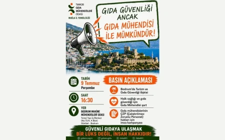 Gıda Mühendisleri Odası'ndan Bodrum'da Kritik Basın Açıklaması
