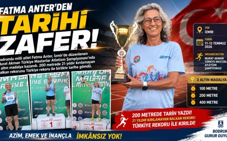 Bodrumlu Milli Atlet Fatma Anter’den Tarihi Rekor: 21 Yıllık Rekoru Geride Bıraktı
