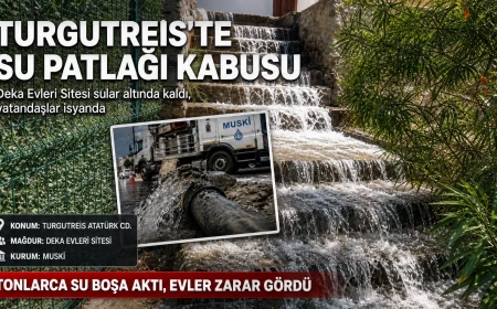 Turgutreis’te Su Hattı Patlağı Siteyi Göle Çevirdi: Vatandaşlar Kalıcı Çözüm Bekliyor