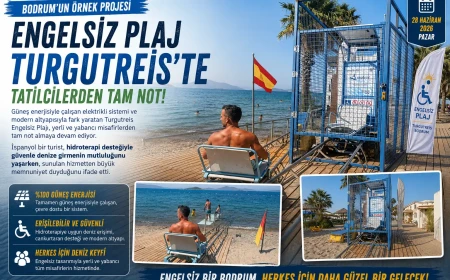 Turgutreis Engelsiz Plajı’na İspanyol Turistten Tam Not: Hidroterapi İçin Tek Adres