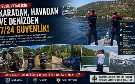 Muğla’da Yeşil Vatan İçin 7/24 Güvenlik Kalkanı: Karadan, Havadan ve Denizden Entegre Denetim