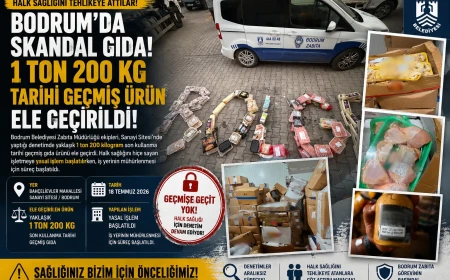 Bodrum Belediyesi’nden Gıda Denetimi: 1 Ton 200 Kilogram Tarihi Geçmiş Ürün İmha Edildi