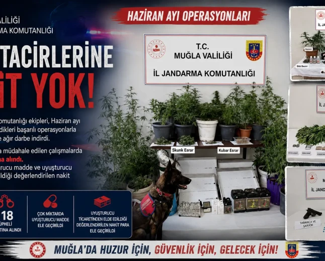 Muğla Jandarması’ndan Zehir Tacirlerine Bir Aylık Büyük Darbe