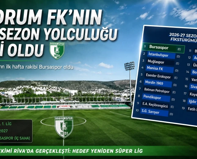 Trendyol 1. Lig’de Heyecan Başladı: Bodrum FK’nın İlk Rakibi Bursaspor