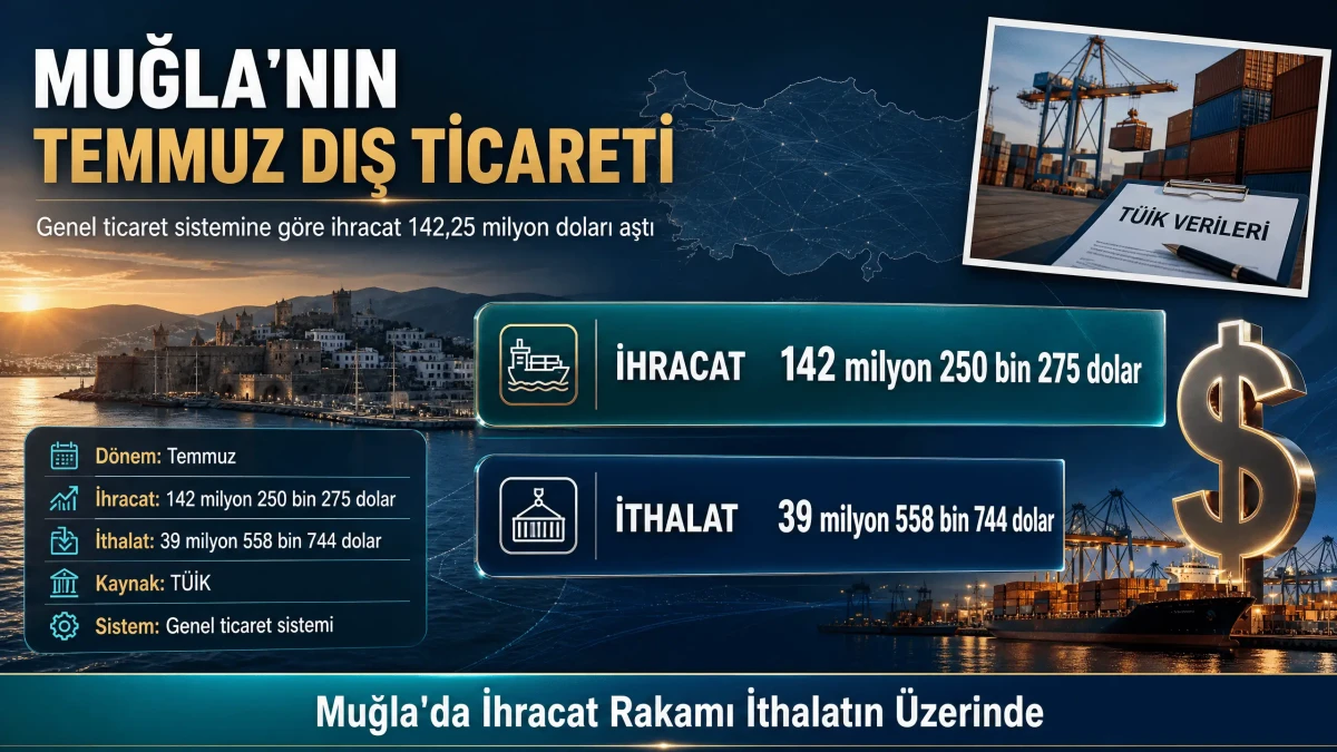 Muğla'nın Dış Ticaret Verileri Açıklandı: Temmuz Ayında İhracat Ve İthalat Arttı