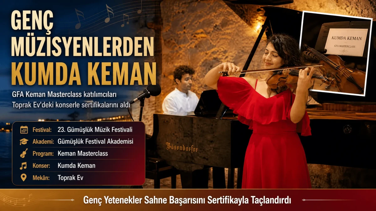 23. Gümüşlük Müzik Festivali’nde Sertifika Heyecanı: Genç Kemancılar Toprak Ev’de Sahne Aldı