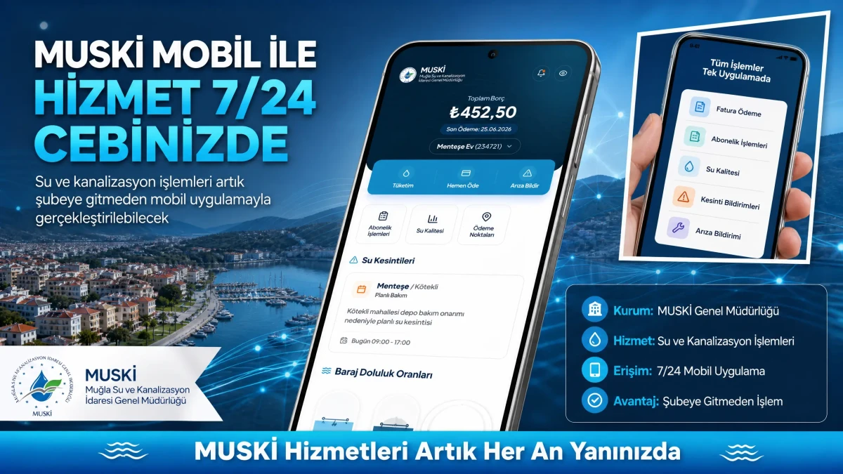 MUSKİ Mobil Uygulaması Hizmete Girdi: Abonelik Ve Fatura İşlemleri Artık Cebe Sığdı