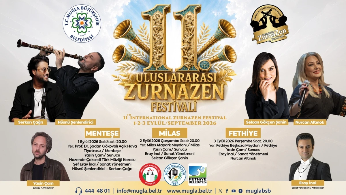 11. Uluslararası Zurnazen Festivali Başlıyor: Zurnanın Evrensel Ezgileri Muğla'da Yankılanacak